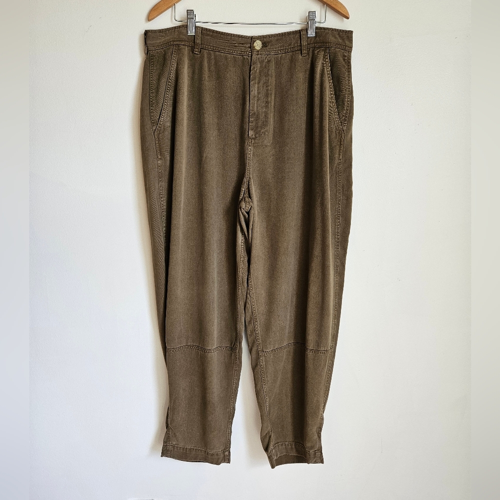 Everlane tencel relaxed chino pant,size 16, color beech, ankle/ cropped,grunge